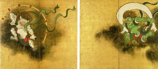 尾形光琳 風神雷神図
