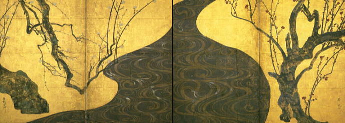 尾形光琳 紅白梅図屏風