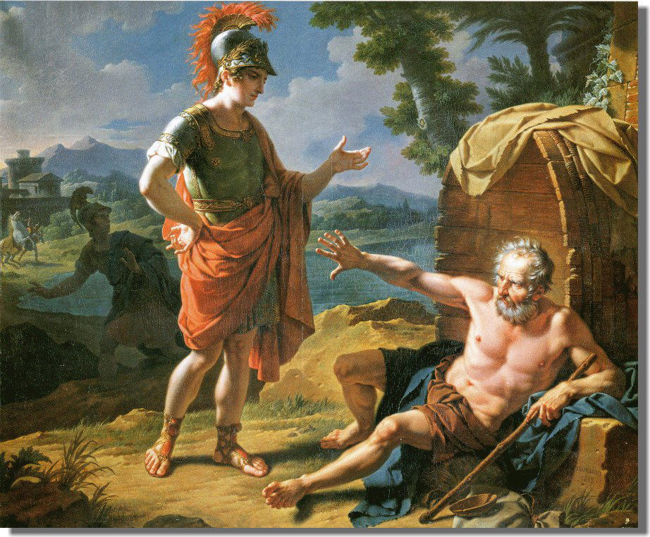 モンシオ　ディオゲネスを訪れるアレキサンダー大王